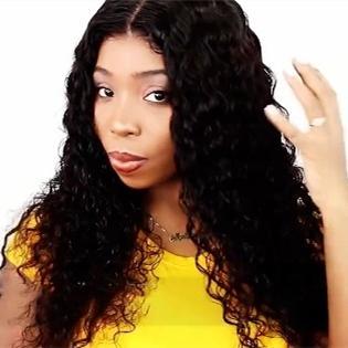 Lunawigs Sassy African American Long Curly Afro Wig for Women