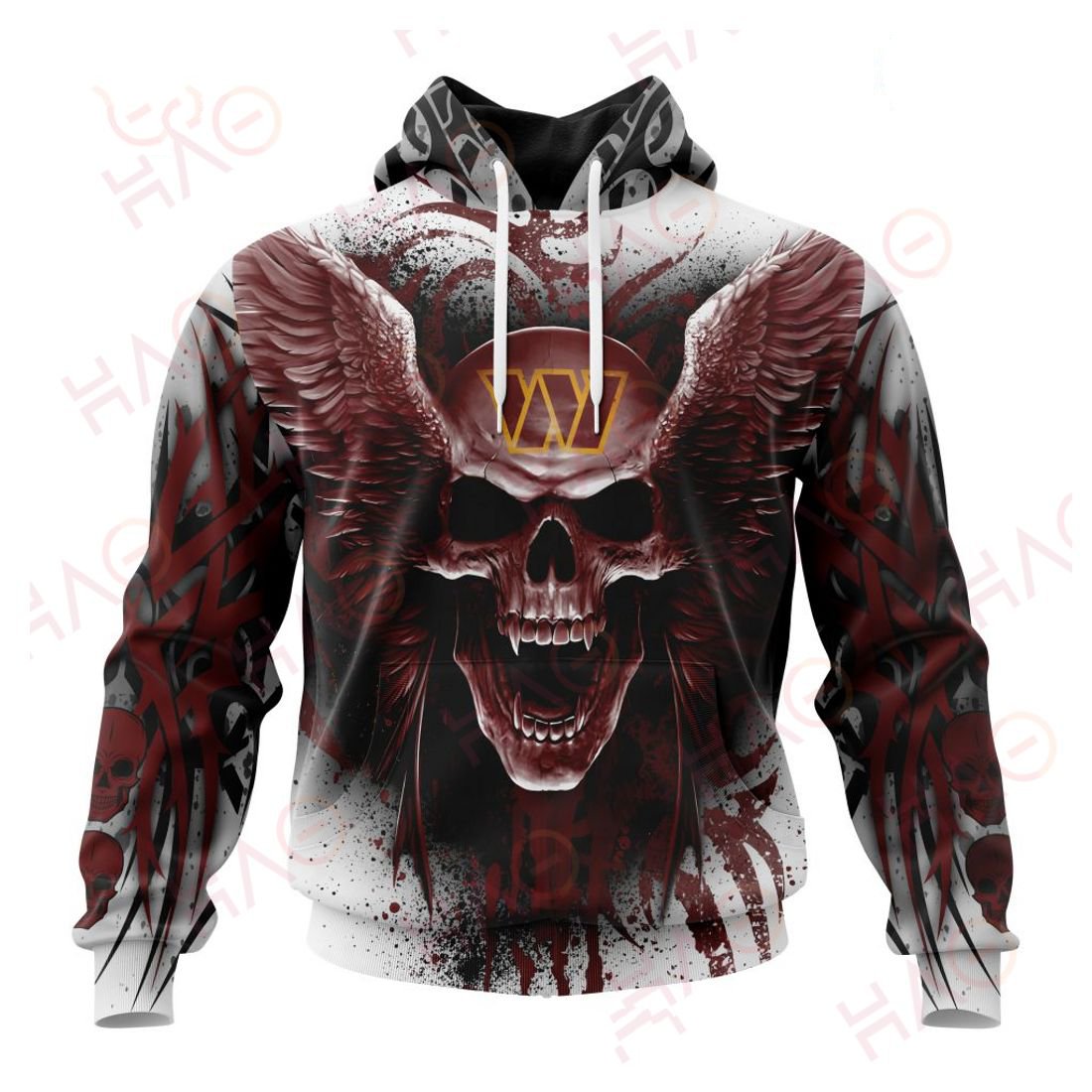 WASHINGTON 3D HOODIE SKULL ART
