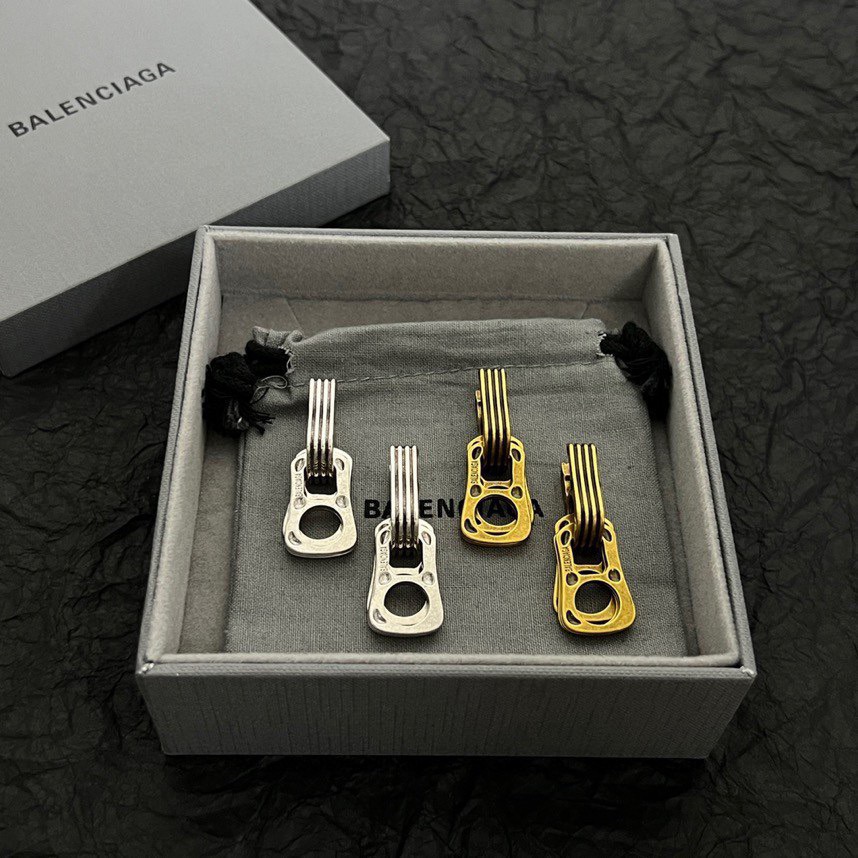Balenciaga zipper pull earrings