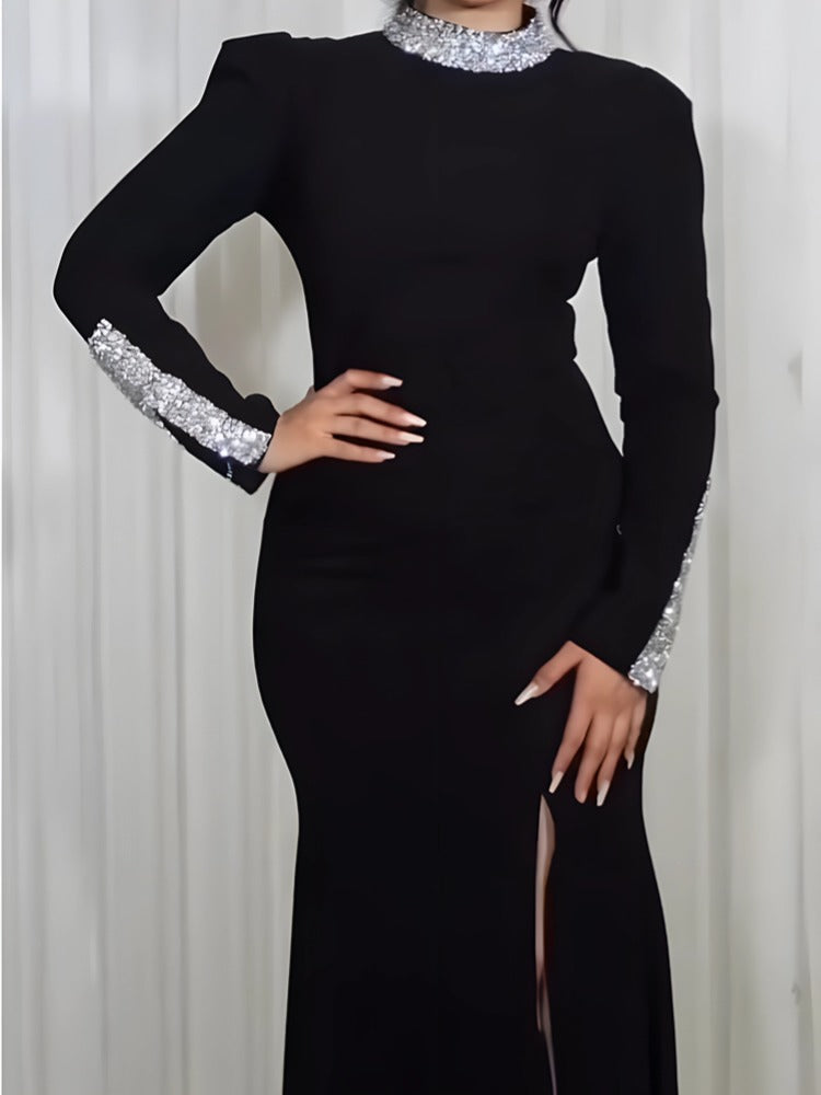 Diamond-studded Evening Gown