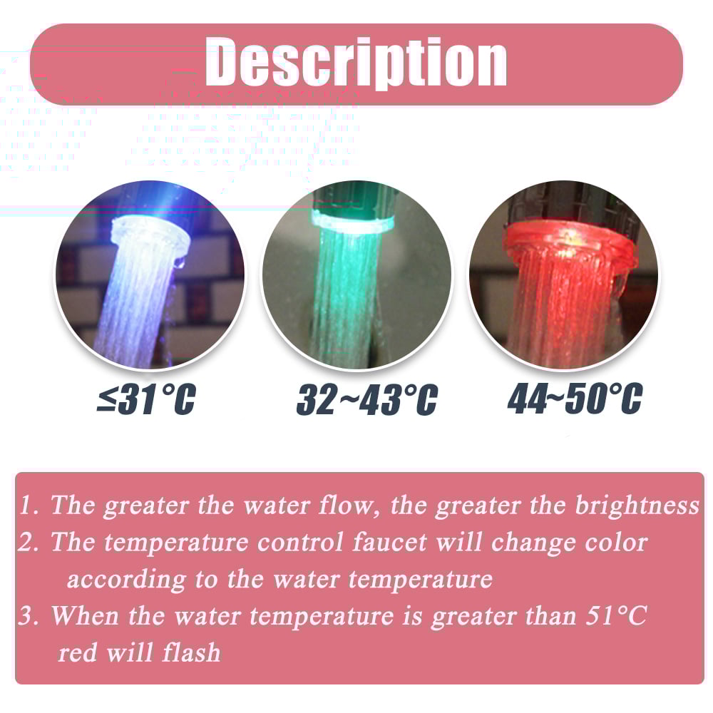 🌲Early Christmas Sale🎁3 Color LED Water Faucet Light