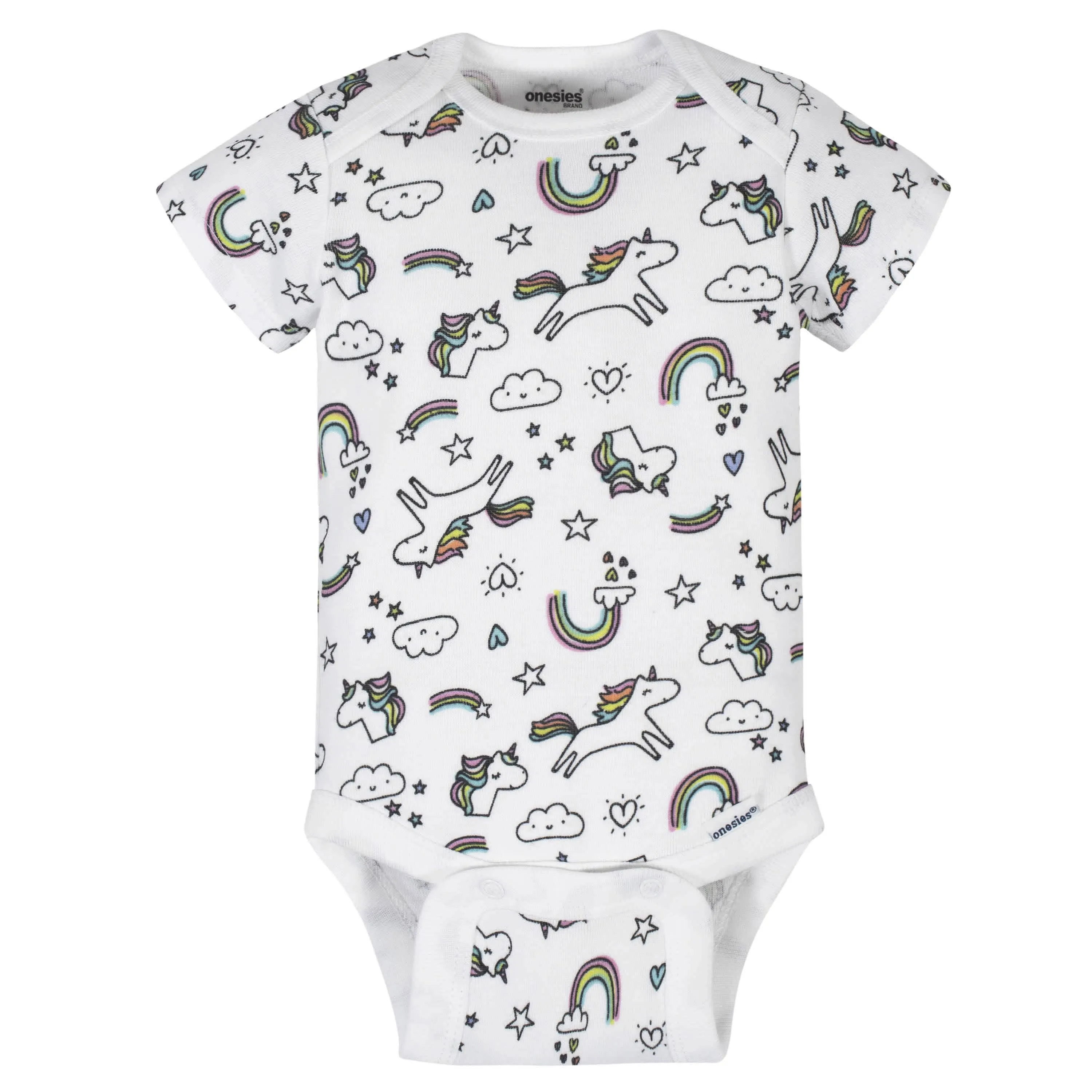 6-Piece Baby Girls Unicorn Onesies Brand Bodysuits & Pants Set