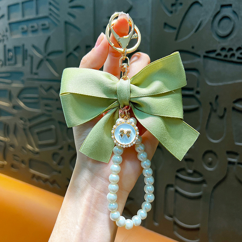 🎀🎀Bow Pearl Keychain Pendant