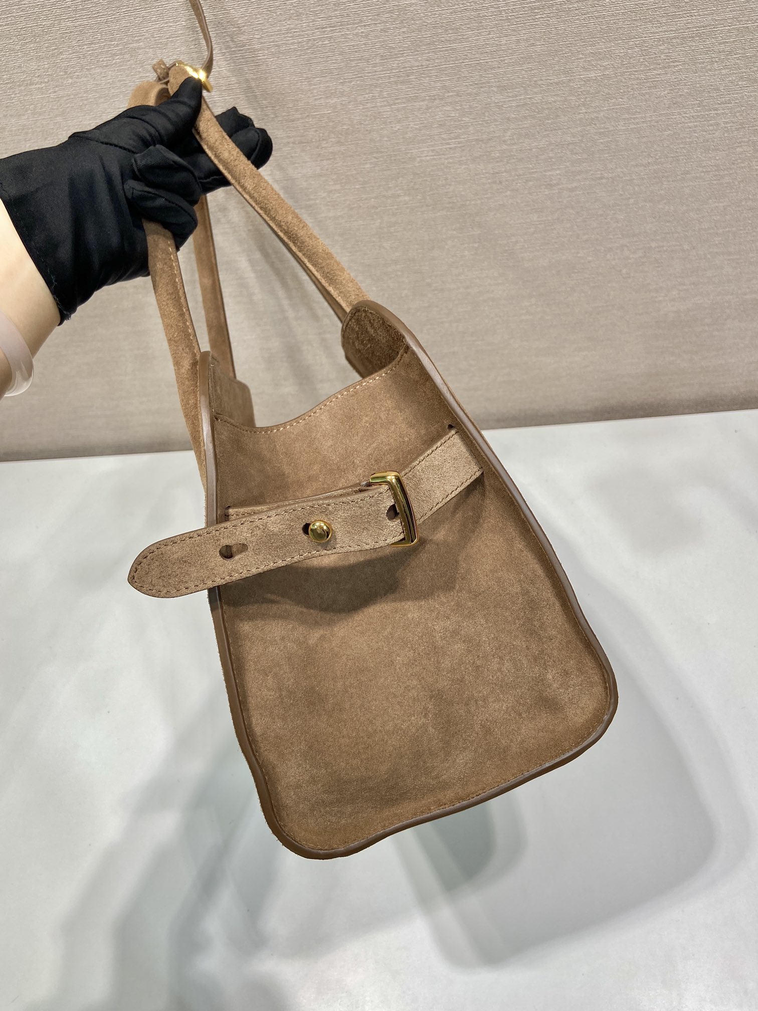 Prada Suede Tote Bag 1BG538