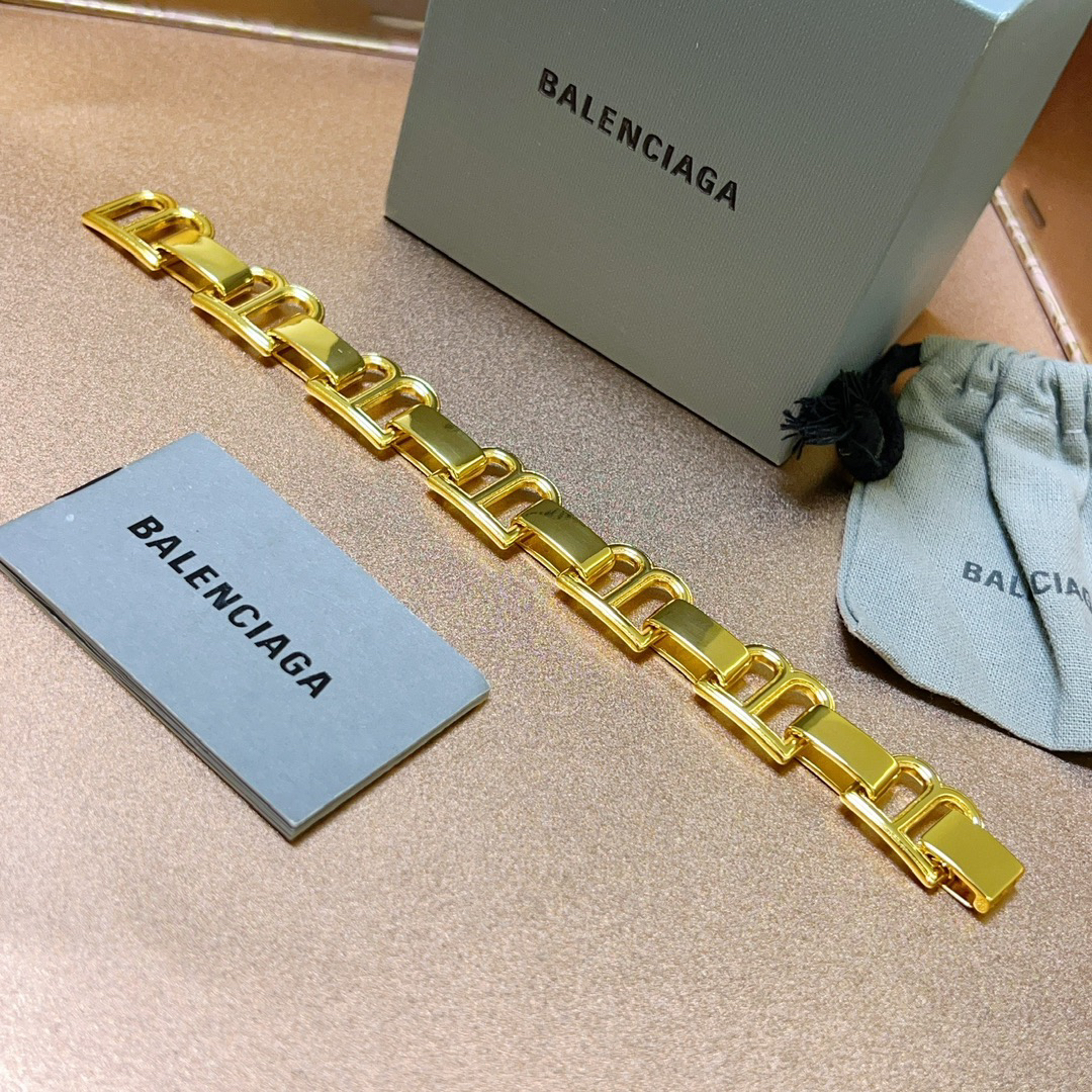 Balenciaga gold-tone alphabet bracelet