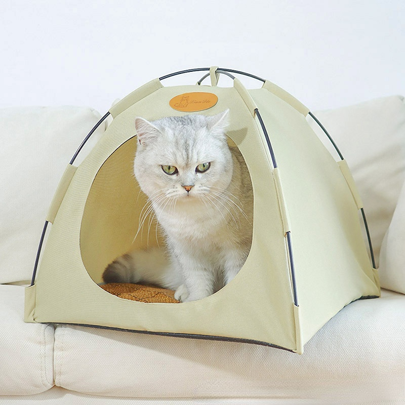 🔥Last Day Promotion-[SAVE 50% OFF]--Foldable & washable pet tent nest for cats and dogs/Breathable & Cooling mat--BUY 2 GET FREE SHIPPING NOW!!!