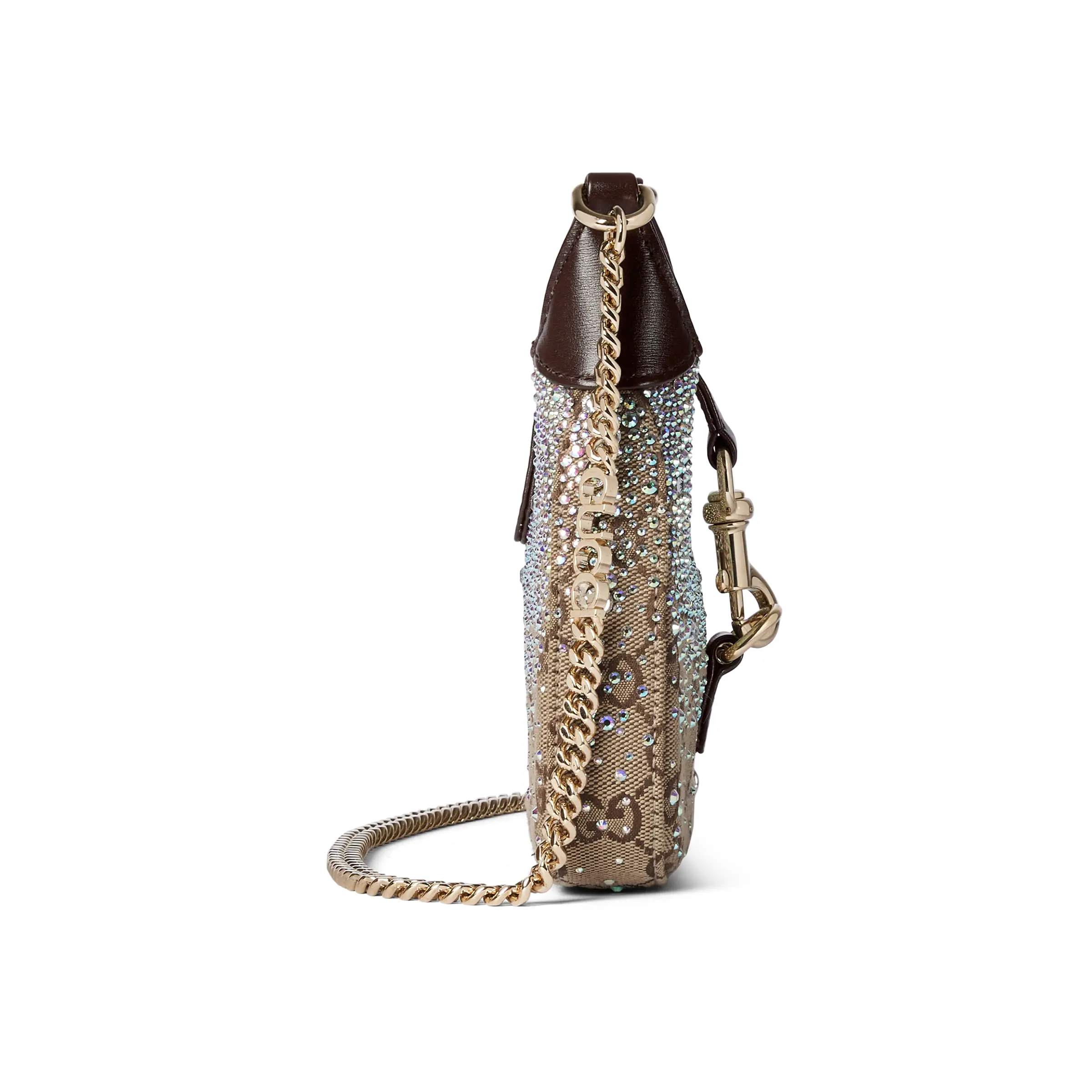 Gucci Jackie Notte series mini handbag brown diamond
