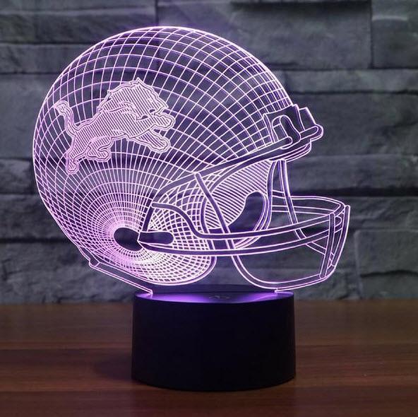DETROIT LIONS 3D LED LIGHT LAMP