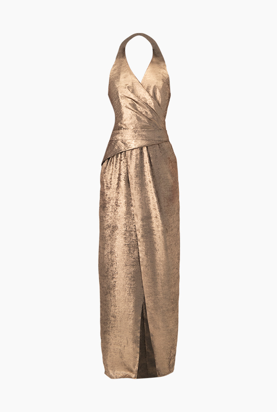 Vestido largo de cuello halter