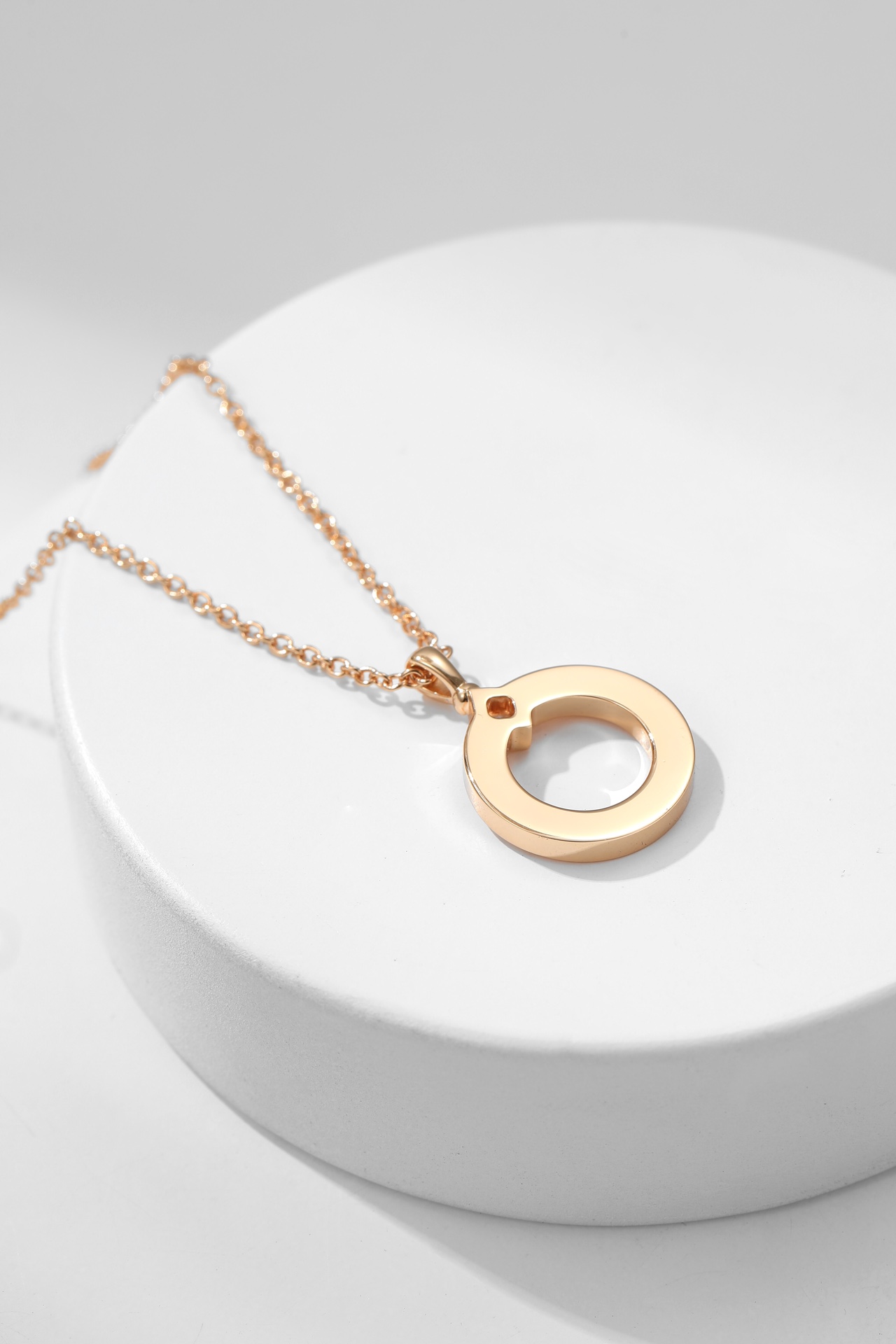Bulgari logo engraved diamond necklace