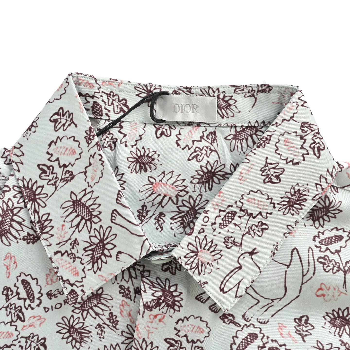 Dior 25ss floral and bird print shirt