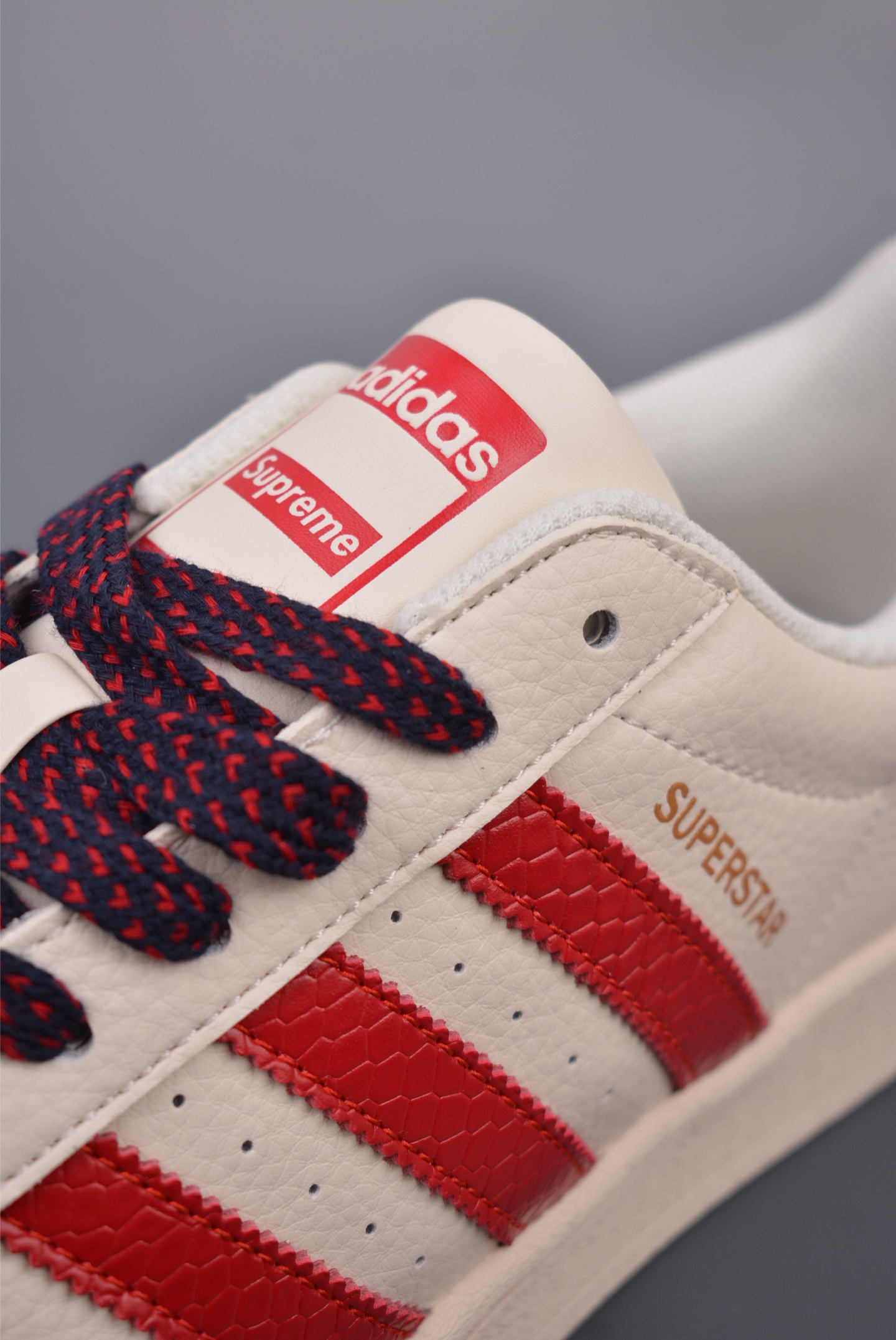 The North Face x Adidas Originals Superstar XLG Off-White Red Blue BZ2521