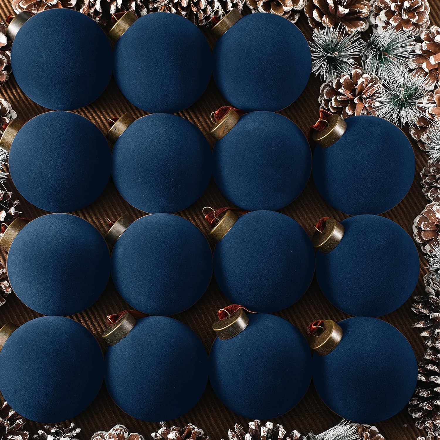 On Sale🔥Set of 15 pcs Velvet Christmas Balls Ornaments