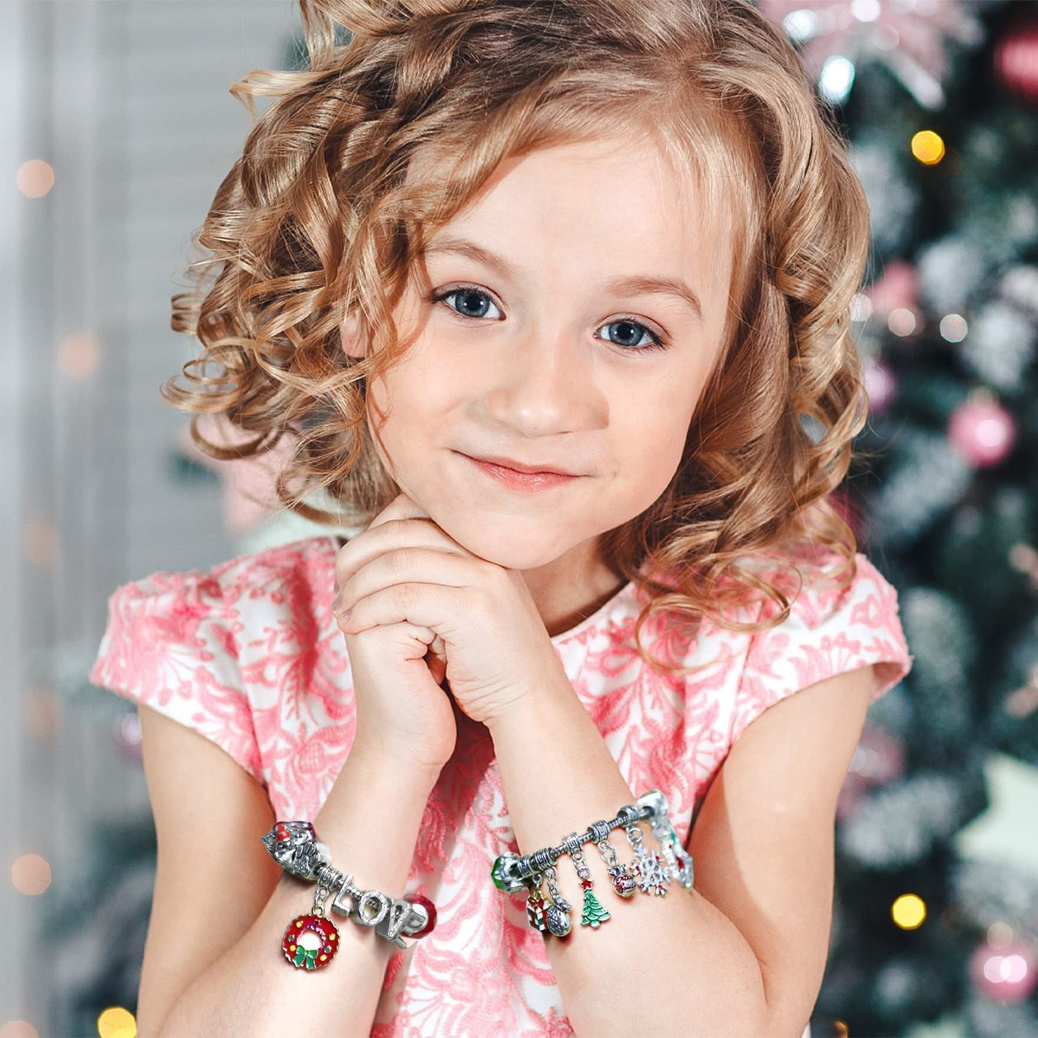 (The best gift for kids in 2024🎁) 24-piece DIY Christmas Advent Calendar Bracelet Set Blind Box🎄