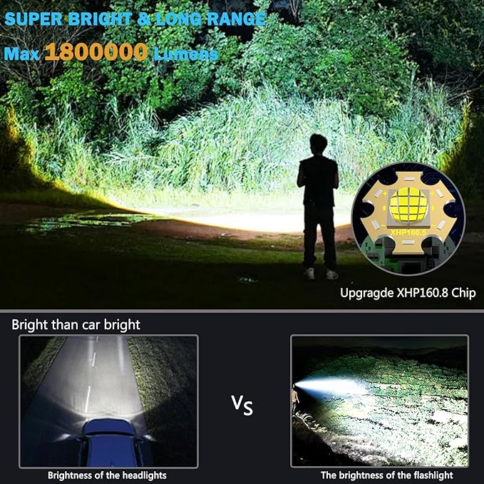 2025 New Upgraded A70 Tactical LED Flashlight💥💥（1500 Lumen Rechargeable Multi-Function Flashlight）