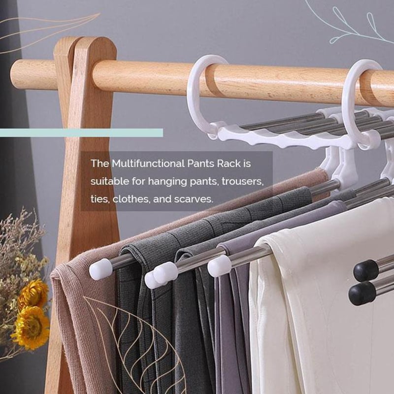 Multifunctional Stainless Steel Magic Pants Rack Multi-Layer Storage