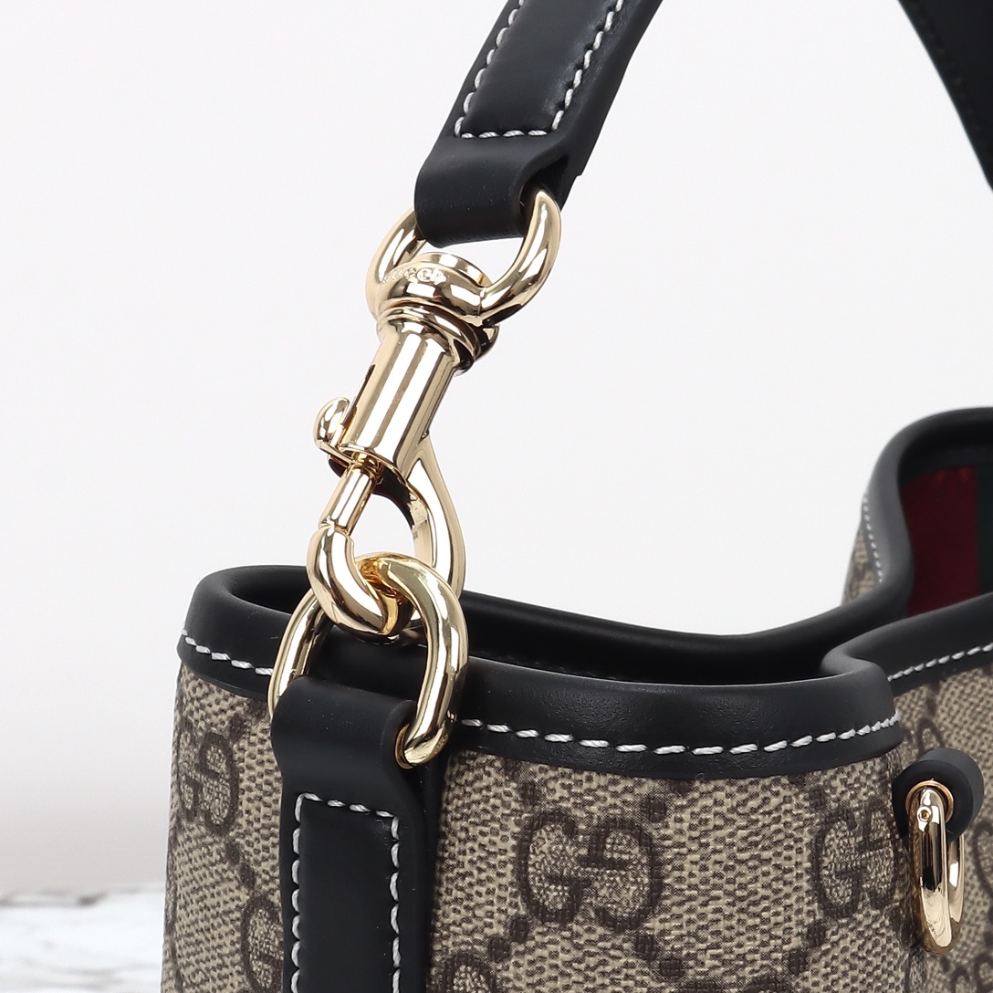 Gucci GG Emblem Small Bucket Bag 815118 FAD6L 9741