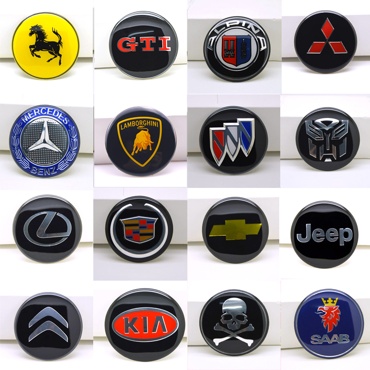 🚗2023 Car personality modified wheel hub center cover label steering wheel label wheel hub label
