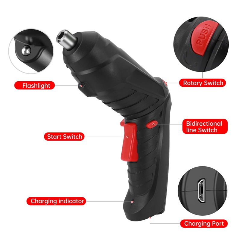 On Sale⚡48 in 1 Cordless Electric Screwdriver Rechargeable Drill Driver Power Tool Bit Set
