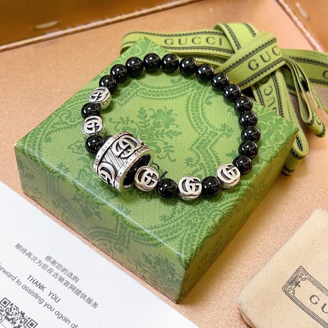 Gucci Black Onyx Ring Vintage Bracelet