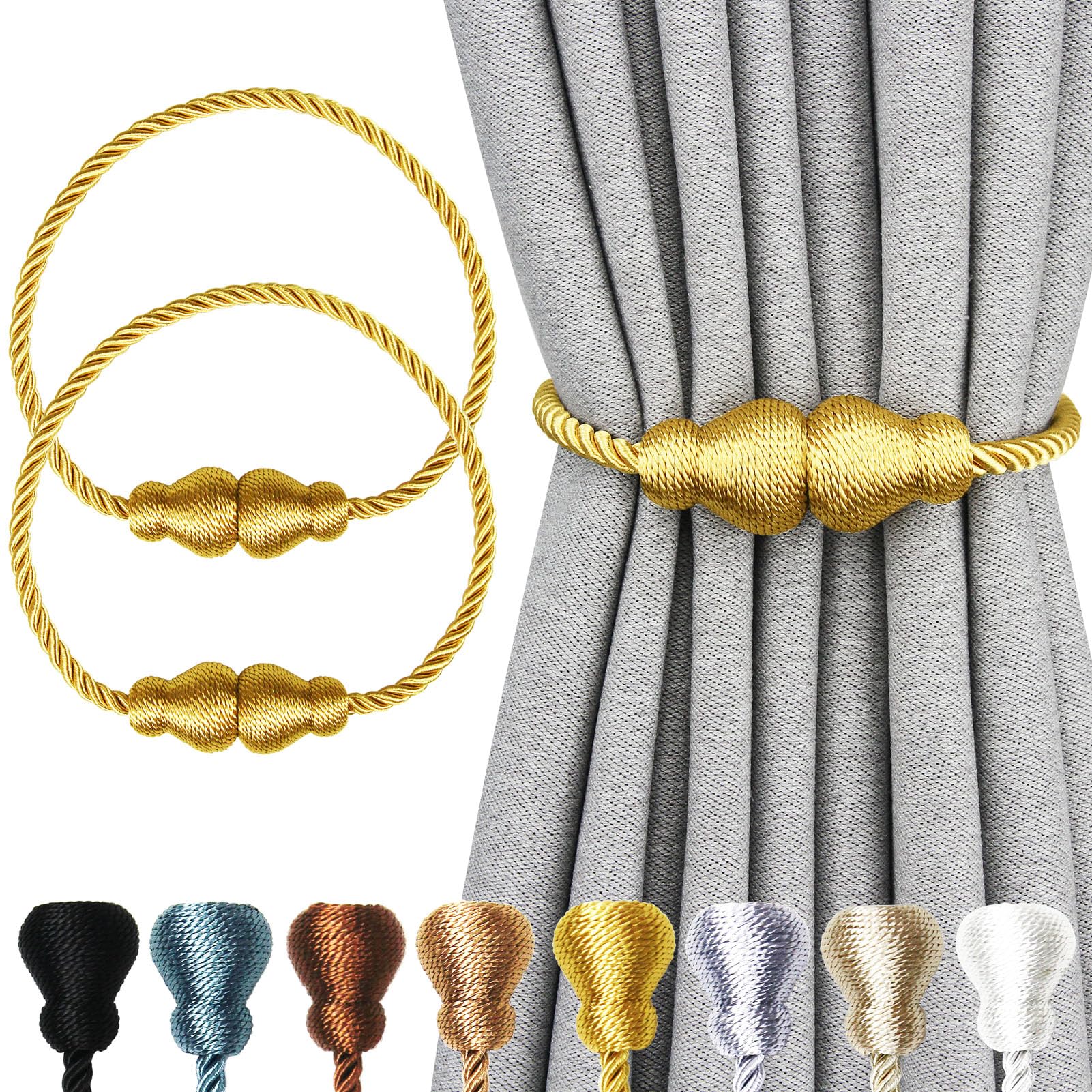 🎉Buy more, save more! 🛍️💰Decorative magnetic curtain holder🏡