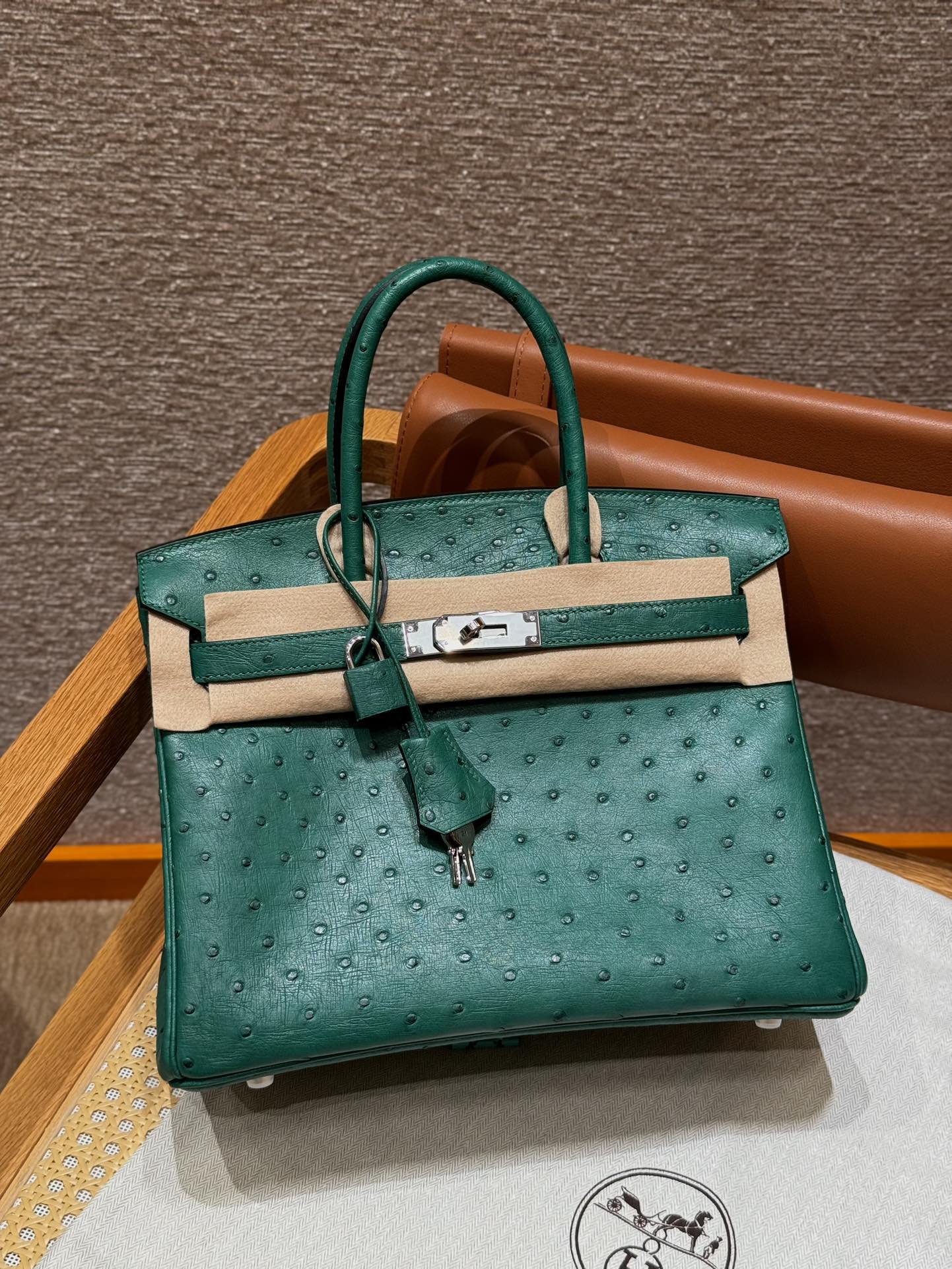 Hermes Birkin z6Malachite (Handmade to order)
