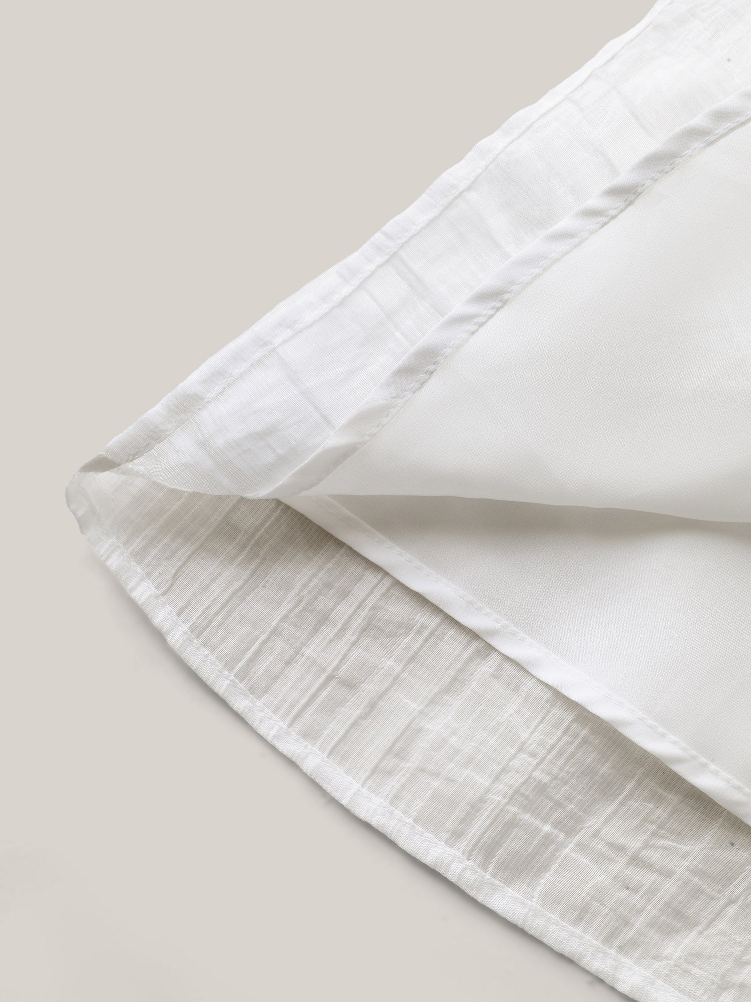 Sheer V-Neck Tie Tiered Blouse