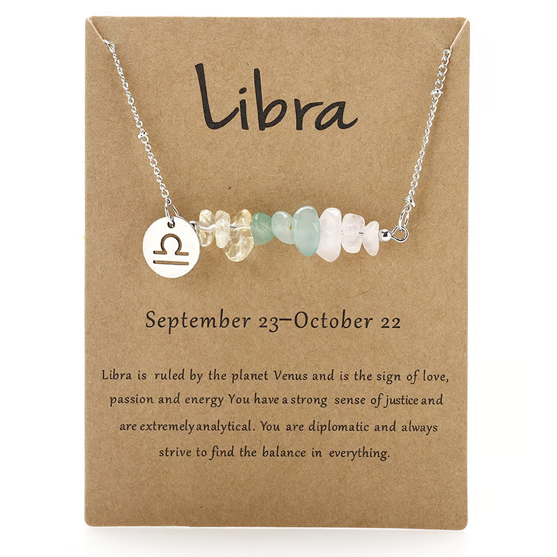 Last Day 50%OFF- Handmade Natural Stone Zodiac Sign Necklace