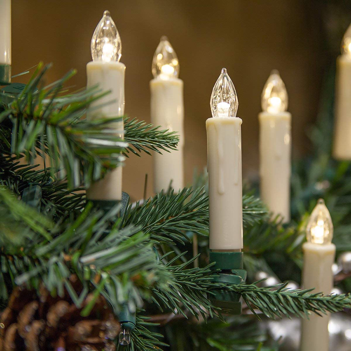 💥ON SALE💥10 Pack LED Flameless Taper Candles with Remote & Removable Clips🕯️✨