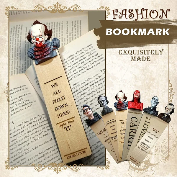 🔥Last Day 49% OFF🎁Handmade Wooden 3D Horror Bookmark