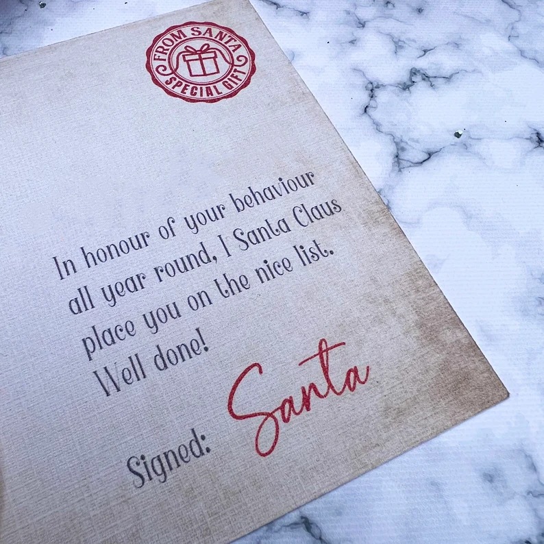 Nice List Medal,Christmas Eve box filler