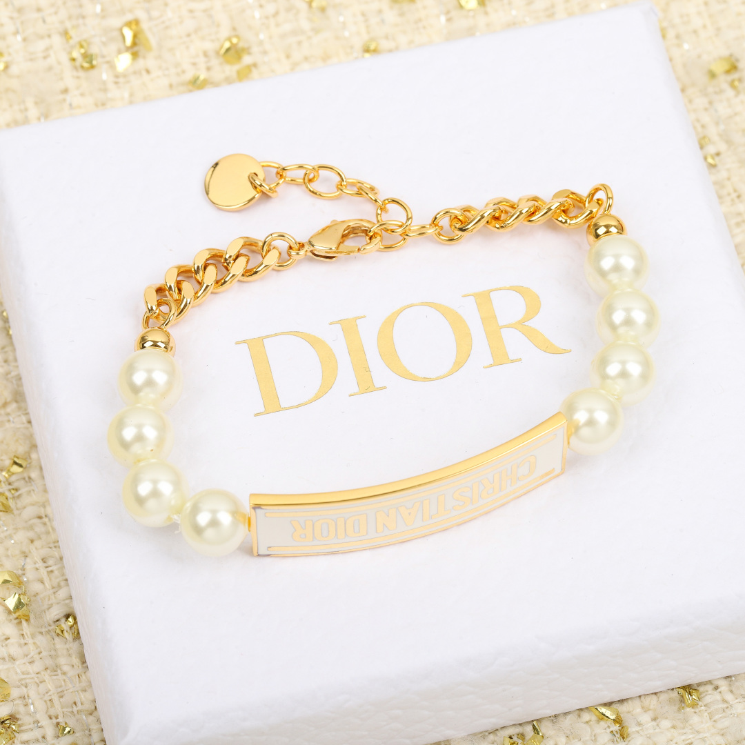 Dior Letter Brand Pearl Bracelet