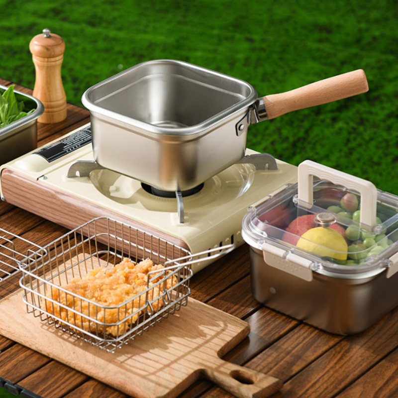 Multi-Function Frying Cooker Set - Fryer, Cooker, Fresh Keeping & Vegetables Washing