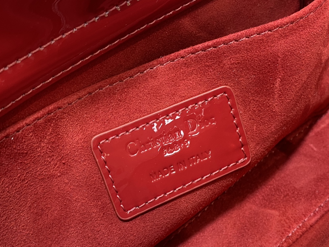 Dior D-joy Medium Patent Leather Bag
