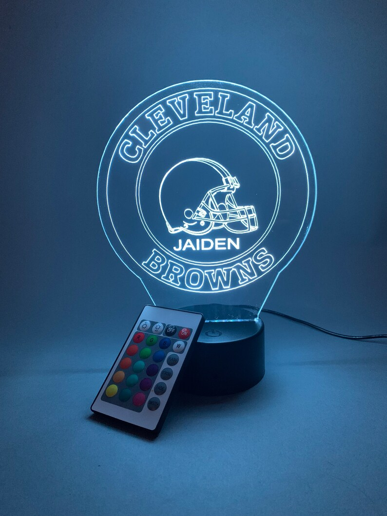 CLEVELAND BROWNS 3D LAMP PERSONALIZED