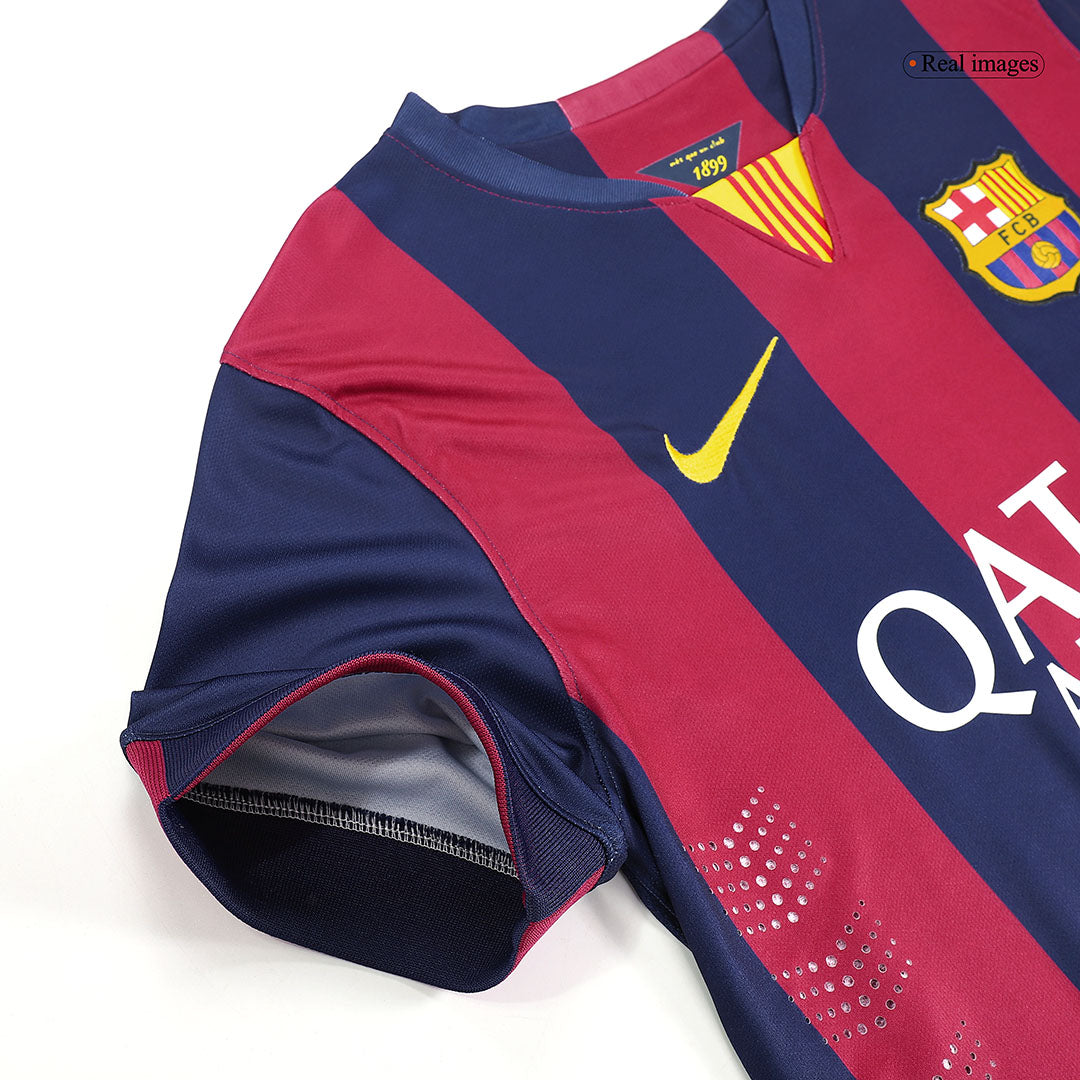 NEYMAR JR #11 Barcelona Retro Home Football Jersey 2014/15