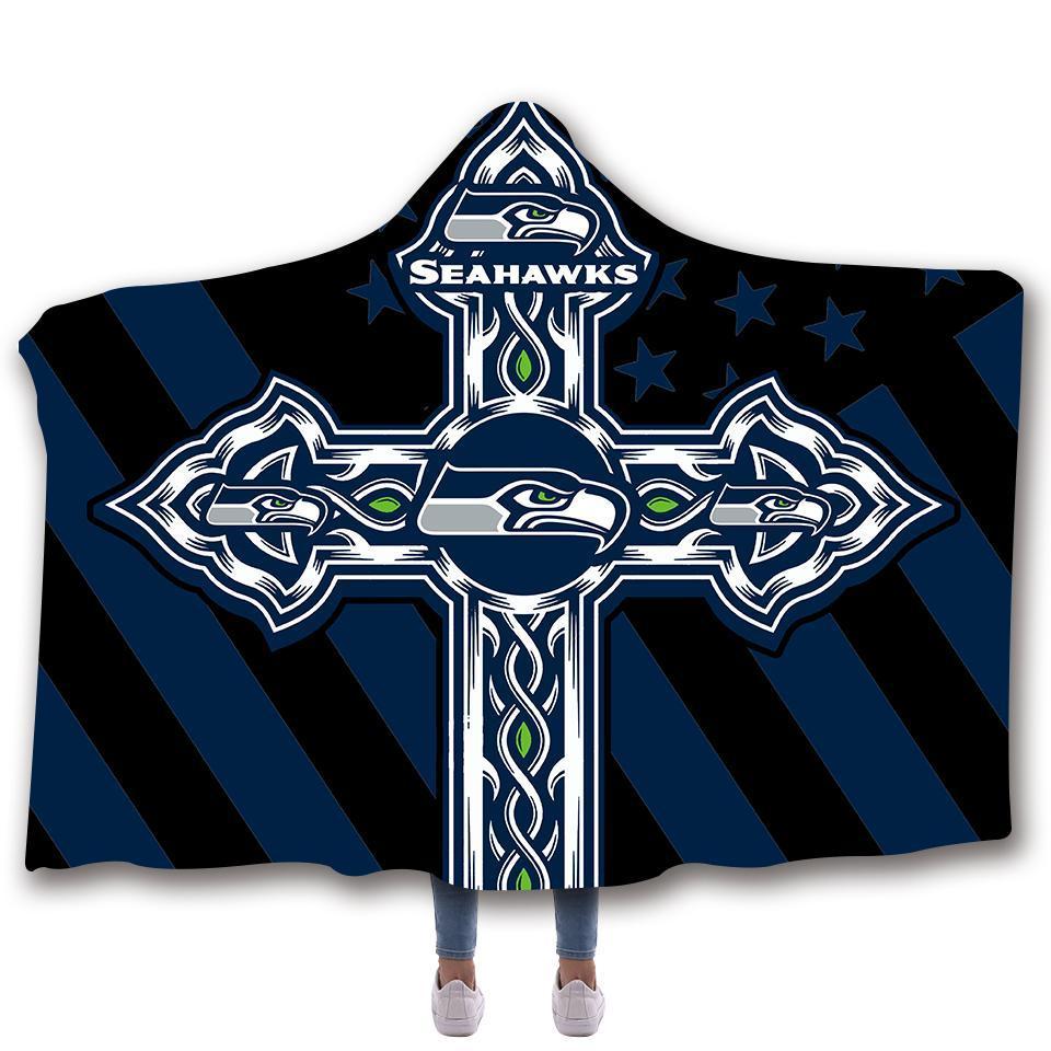 SEATTLE SEAHAWKS CLASSIC 3D HOODED BLANKET