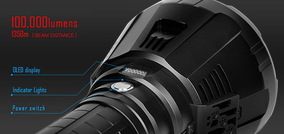100000 Lumen Big Flashlight High Power LED XHP70 Waterproof Flash Light