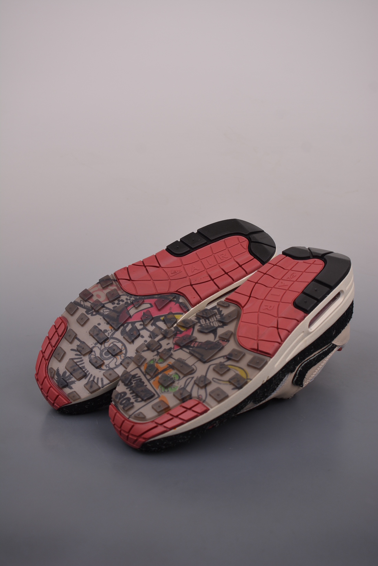 Nike Air Max 1Keep Rippin Stop Slippin 2.0 Black White Grey Embroidery FD5743-200