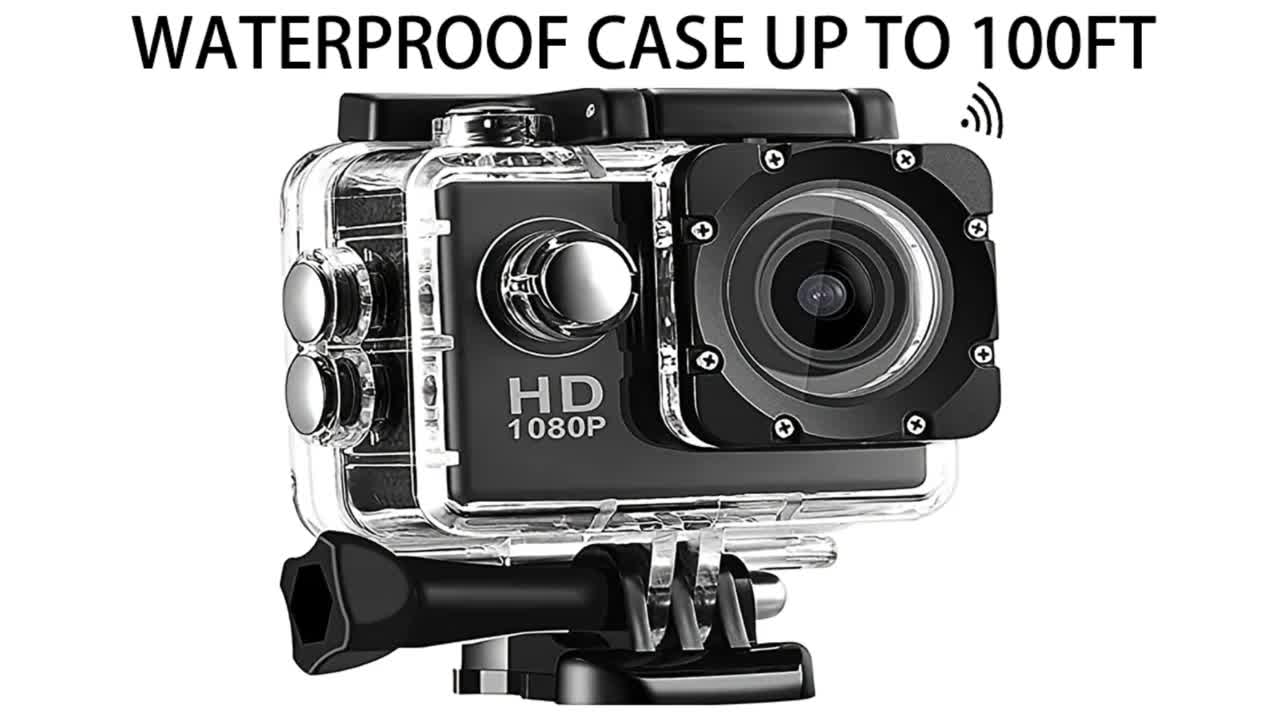 Action Camera (Built In 900 MA Battery) Action Camera Ultra HD Underwater Camera 140 Degree Wide-angle Lens 1181.1 Inch Waterproof Action Camera WIFI Camera For Thanksgiving Christmas (two Options: With Card And Without Card)