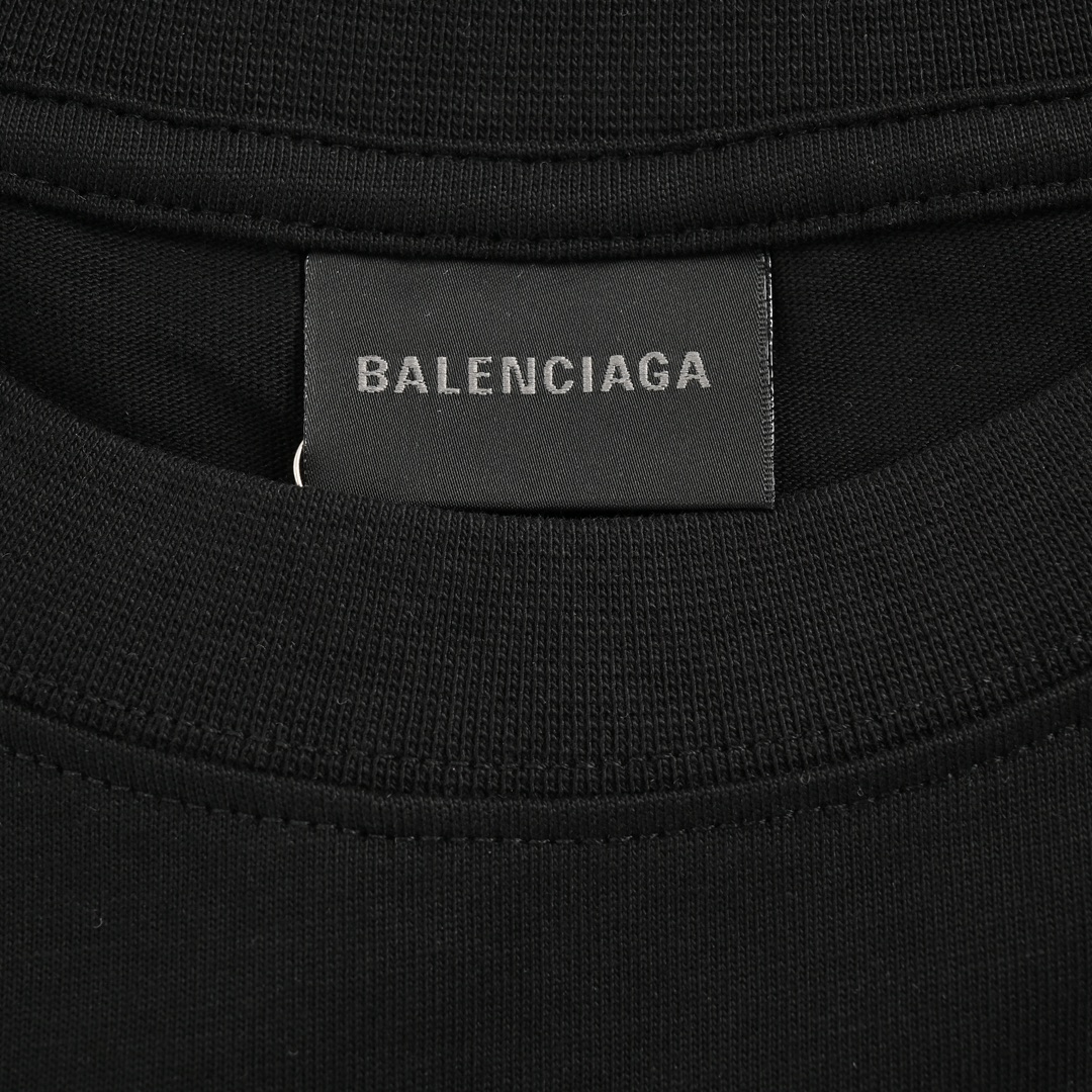 Balenciaga 24ss rhinestone back short sleeves