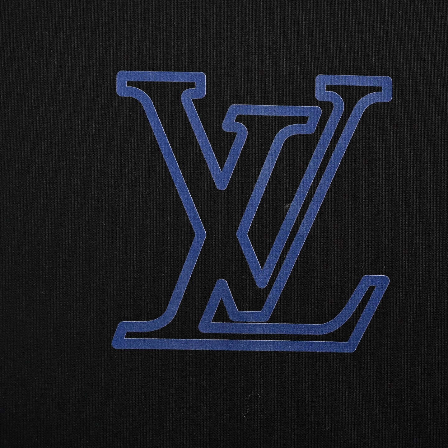Louis Vuitton 25 blue lettering logo print short sleeves