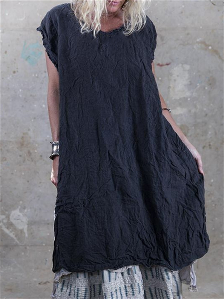 Vintage Basic A Line Midi Dress