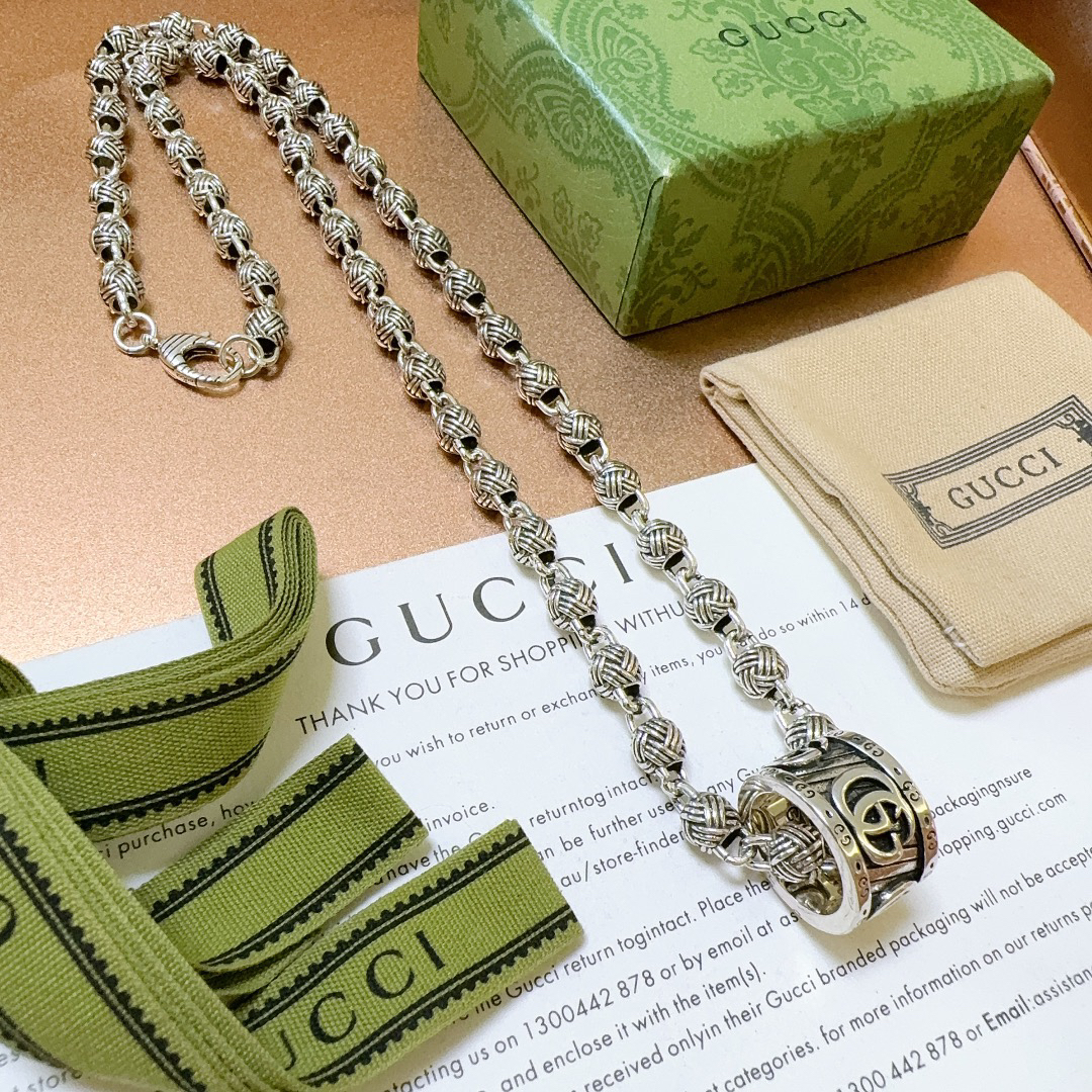 Gucci Anger Forest Series Braided Ball Vintage Necklace