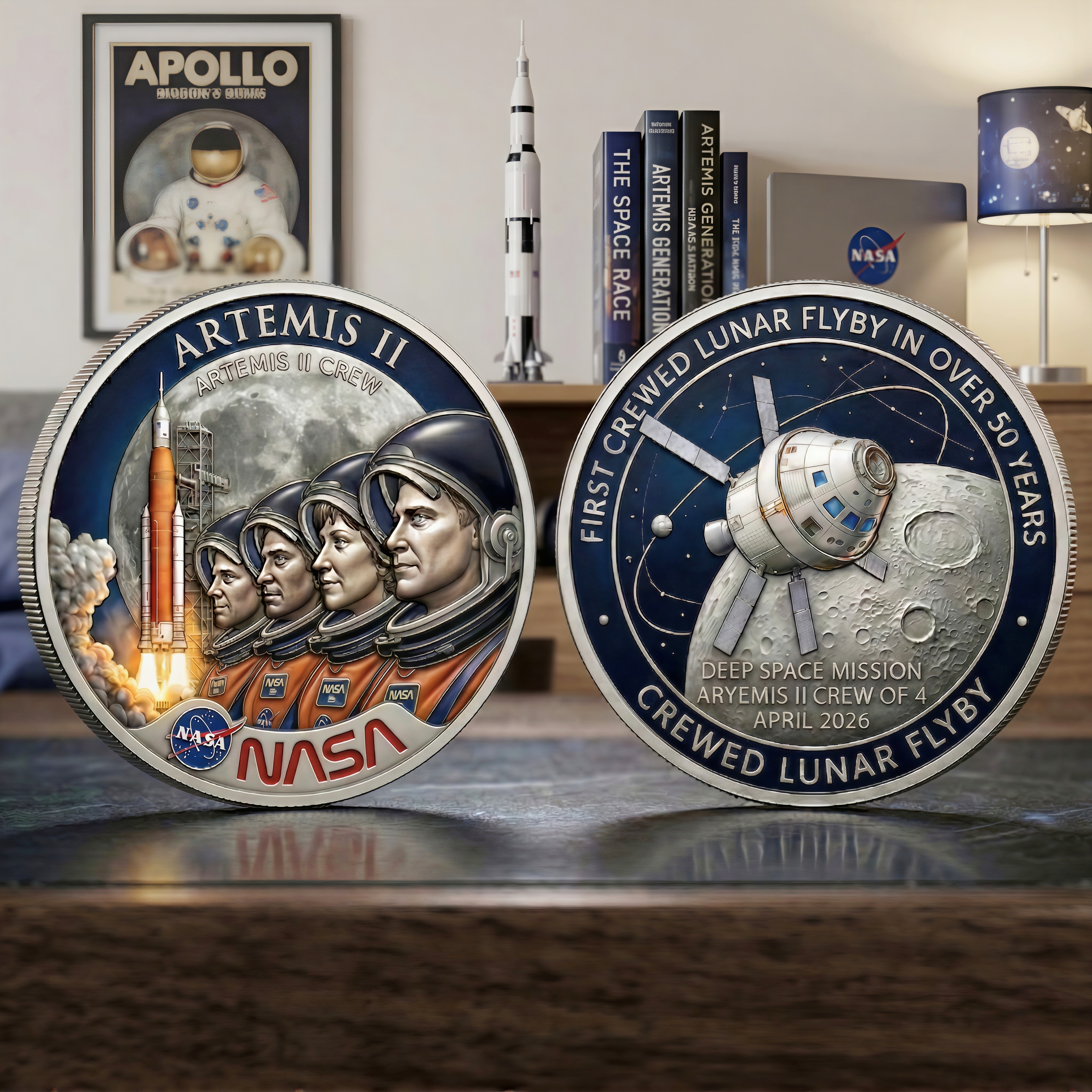 🌕 Back to the Moon! Artemis II Crew Commemorative Coin!