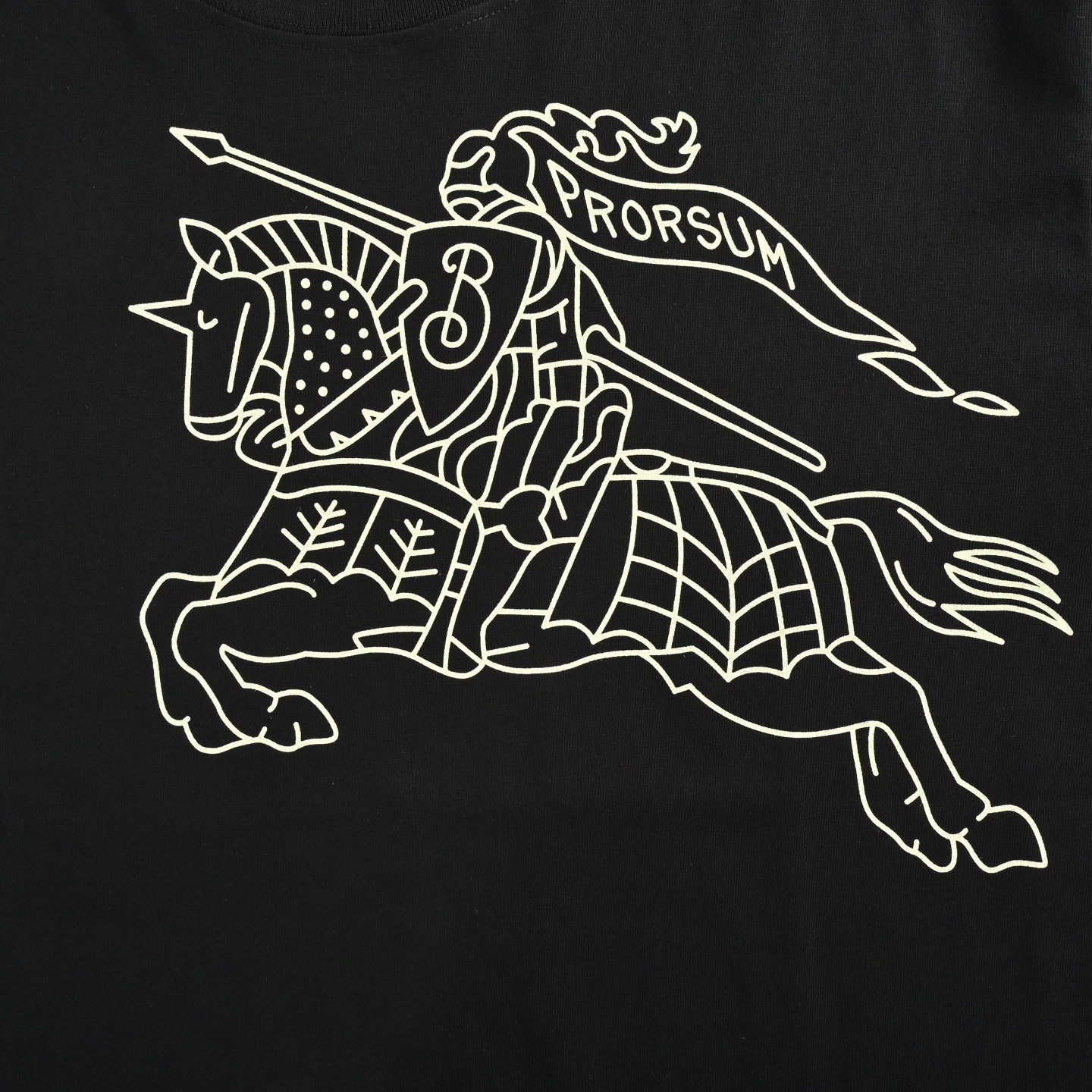 Burberry 25ss line knight horse print short sleeve