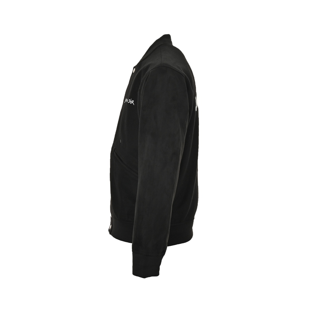 Dior 24Fw front and back embroidered lettering baseball jacket