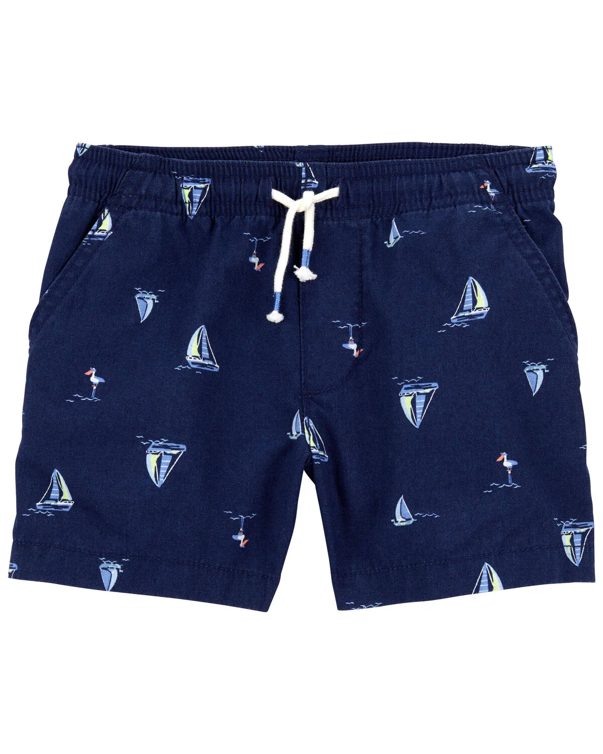 Carter's Toddler Sailboat Pull-On Linen Shorts