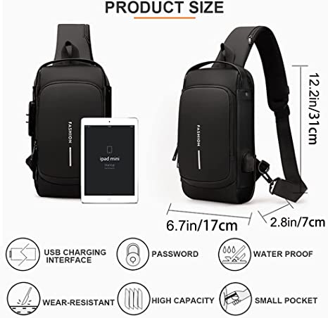 (🔥Father's Day Hot Sale-Save 50%OFF)-USB Charging Sport Sling Anti-theft Shoulder Bag(Great Gift🎁)-BUY 2 GET FREE SHIPPING