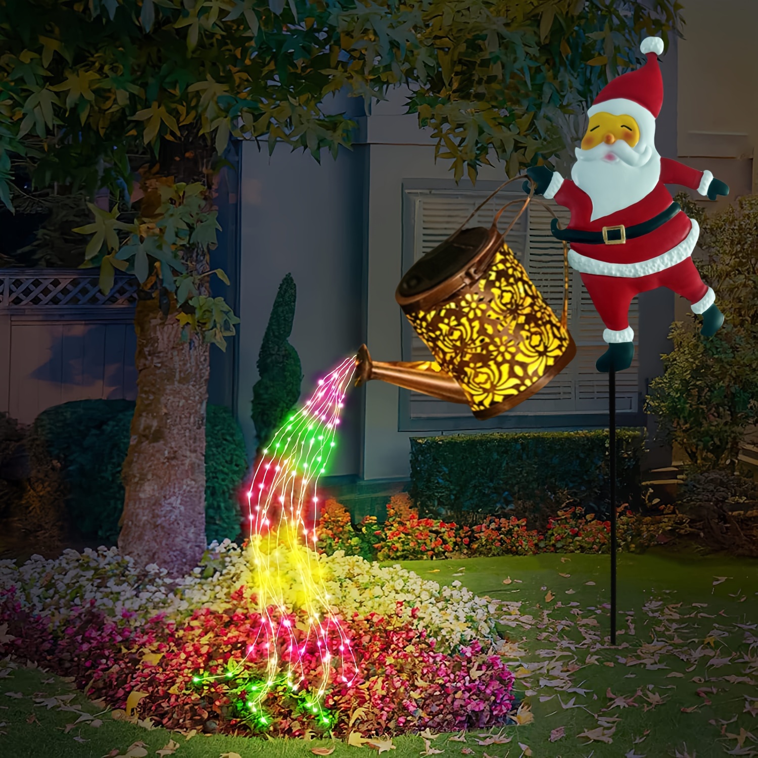 🎄Early Christmas Sale 49% OFF🎄🎅Solar-Powered Santa Watering Can Garden Lights